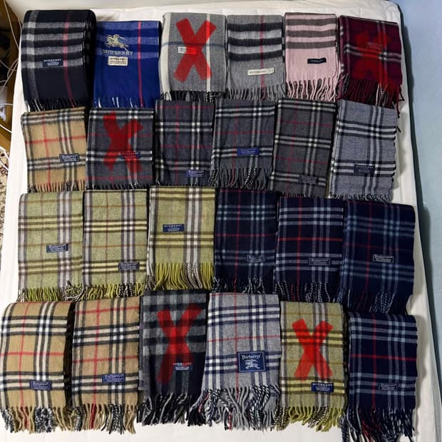 버버리 정품 체크 머플러 목도리 공용