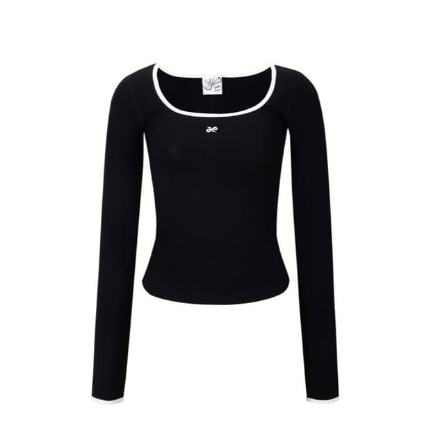 Remagie 리마지 스퀘어넥 롱슬리브 블랙