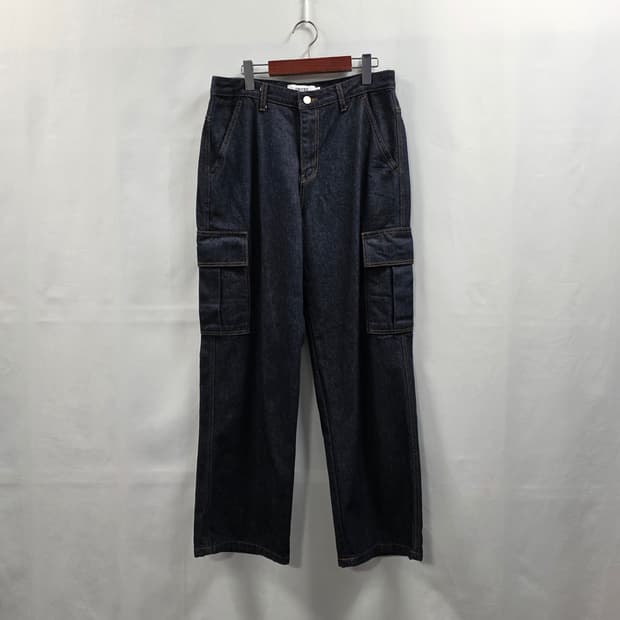 1133 [DECRT] 데님 카고 와이드 팬츠 32