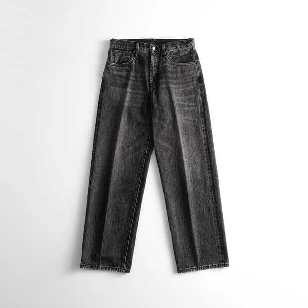 비헤비어 312R 셀비지 데님 팬츠 워시드 블랙 2