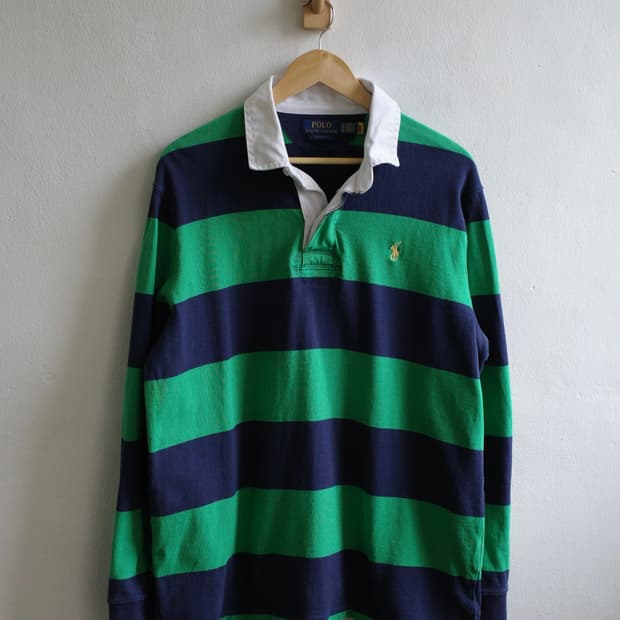 폴로 스트라이프 럭비 셔츠