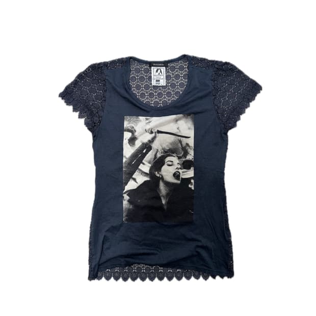 Hysteric Glamour 컷소우 시스루 티셔츠