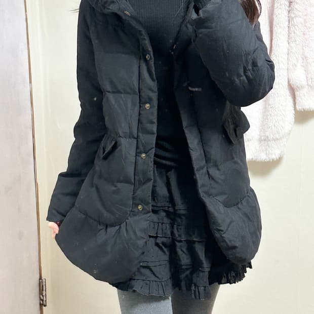 빈티지 블랙 보석 패딩 히메갸루 오네갸루 로걀 공겜여주 긱시크 고딕 고스