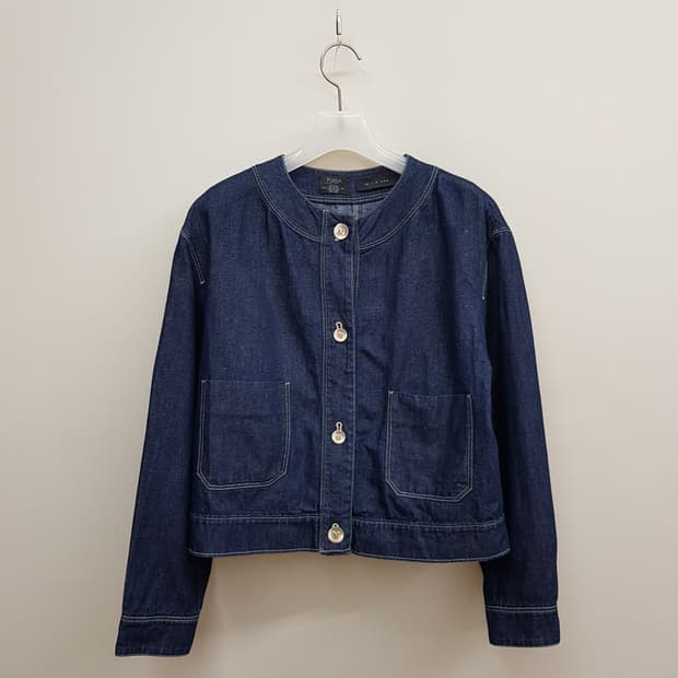 MICHAA 미샤 2022 노카라 데님 자켓 85-97-160사이즈