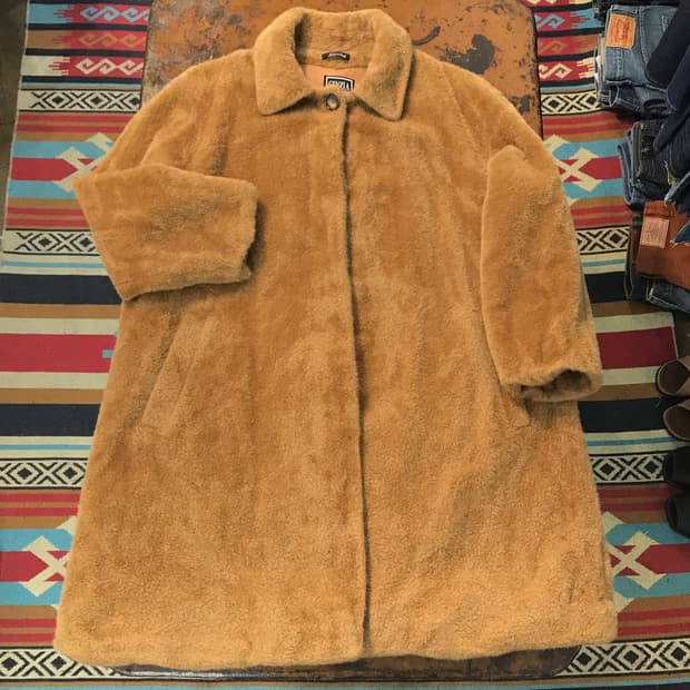 Italy 신지아로카 베이비 라마 퍼 브라운 하프코트 여성 55 66