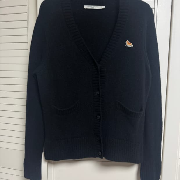 메종키츠네 베이비폭스 가디건 블랙 여성 s