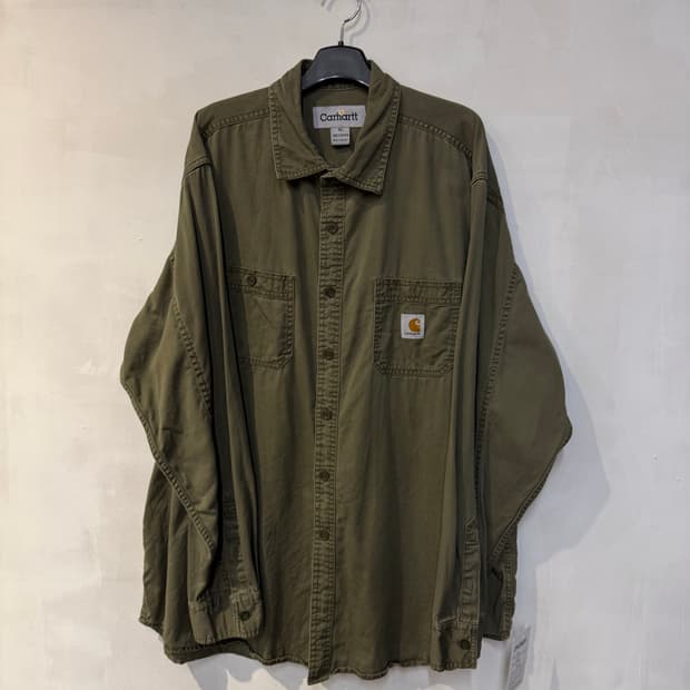 칼하트 카키 긴팔셔츠