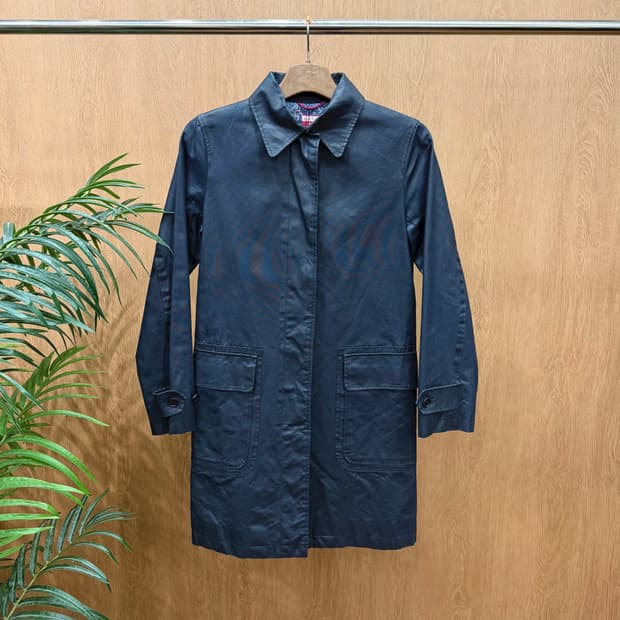 폴스미스 진스 싱글 브레스티드 코트 플라워 패턴 안감 포켓 디테일 네이비