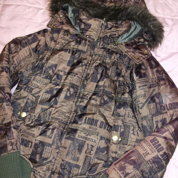 y2k 오네갸루 후드퍼 패딩