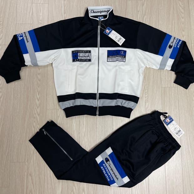 챔피온 90s USA 올드 트랙탑 져지 셋업 Champion OLD