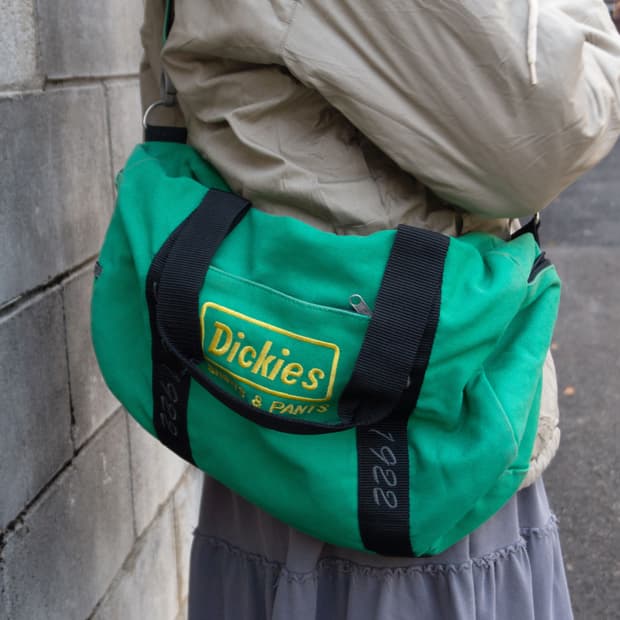 [DICKIES] 그린 캔버스 필드 숄더백