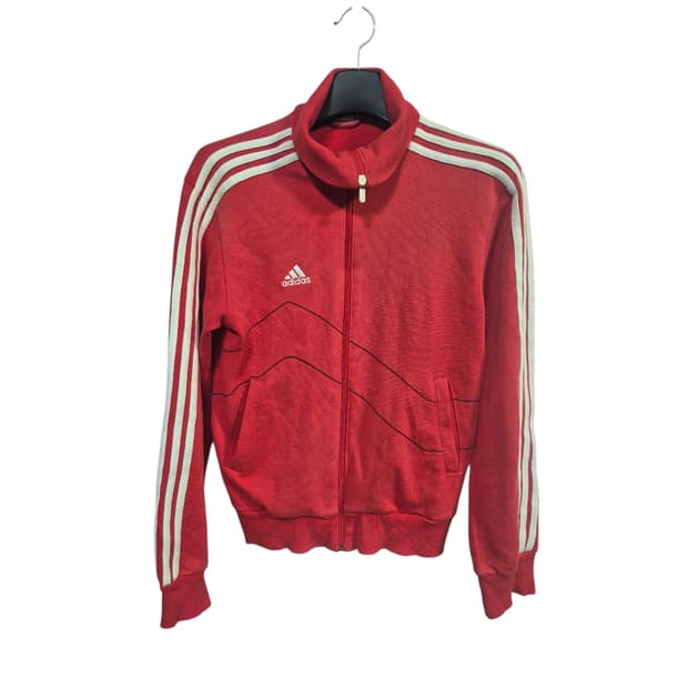  아디다스 삼선 빨간색 트랙 자켓