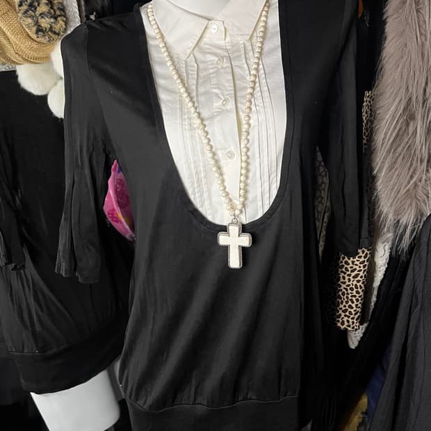 긱시크 공겜여주 카라 레이어드 원피스