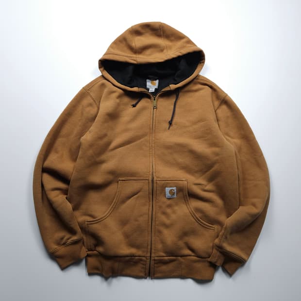 칼하트 레인디펜더 오버핏 써멀 후드 집업 (100)