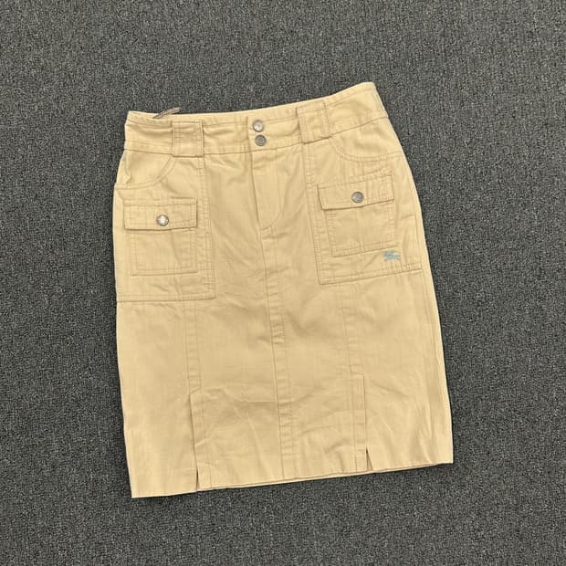 38)버버리 블루라벨 베이지 코튼 포켓 스커트