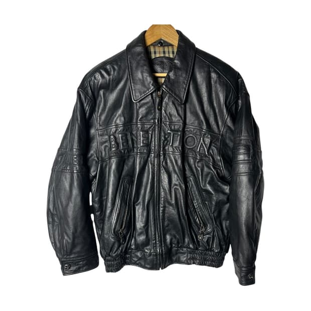 [Benetton] 80's 베네통 카우스킨 레더자켓