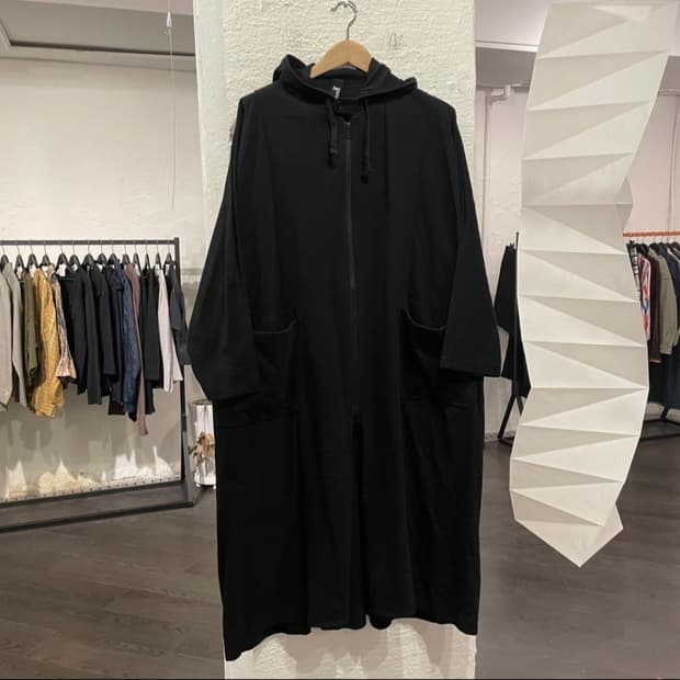 요지야마모토 오버사이즈 후디드 파카