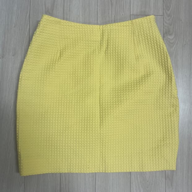 베르사체 Jeans Couture 노란색 미니 스커트