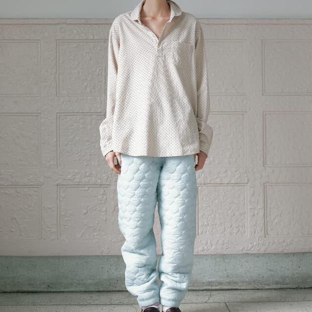 비아플레인 도트 블라우스 셔