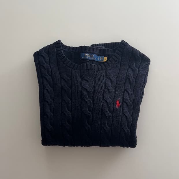 폴로 랄프로렌 케이블 니트 스웨터 L