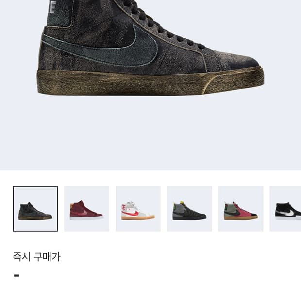 nike SB zoom blazer mid faded black 250