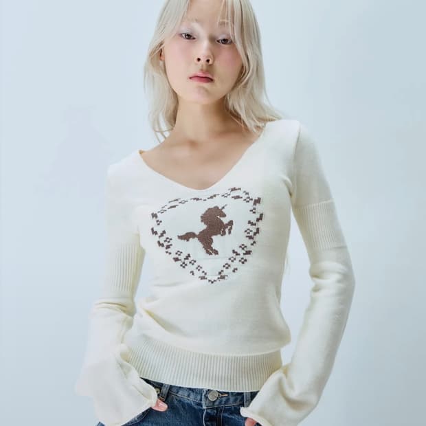 라티젠 니트 L21 IN MY PONNY KNIT(CREAM)