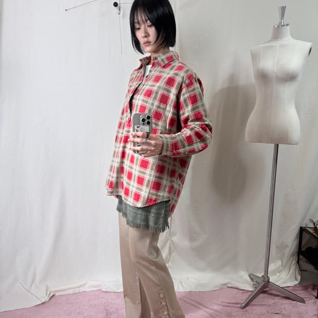 Hysteric Glamour 하프 버튼 셔츠