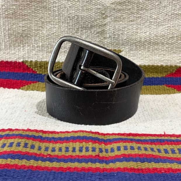 리얼레더 디스트레스드 오발 개리슨 벨트