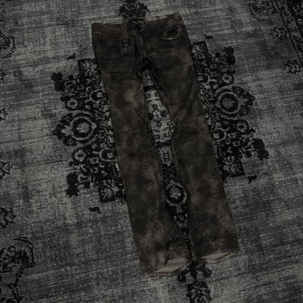 Xfrm 00s dust grey paisley vkei slim pan