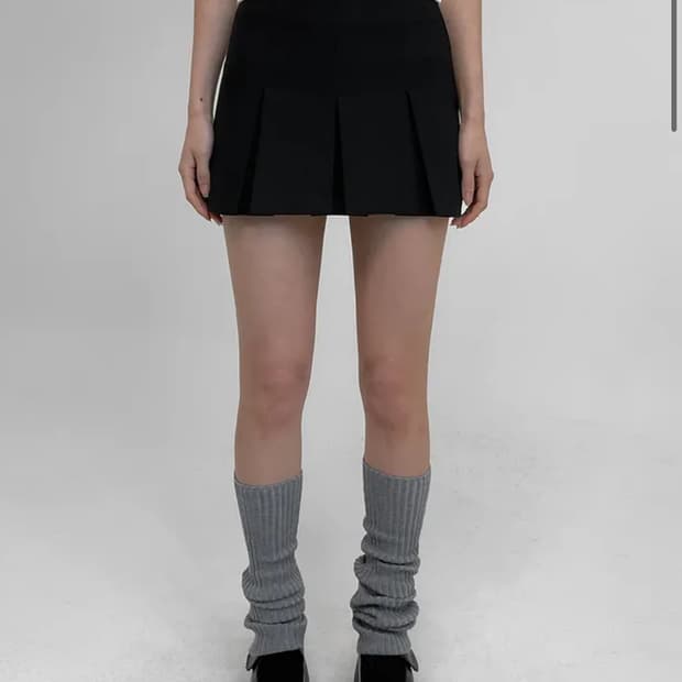 블랙업 알던 플리츠 스커트 팬츠 S