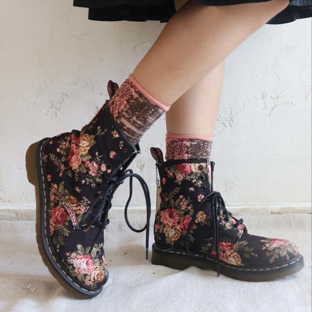 [Dr.Materns] 1460 Floral Canvas Boots