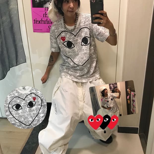 Comme Des Garcons Double Heart T-shirt
