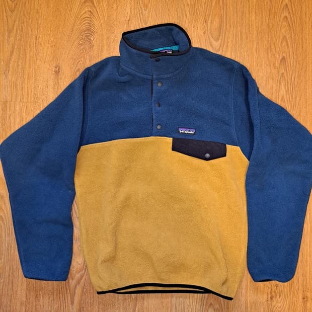 15FW 파타고니아 신칠라 스냅-T 블루/머스타드