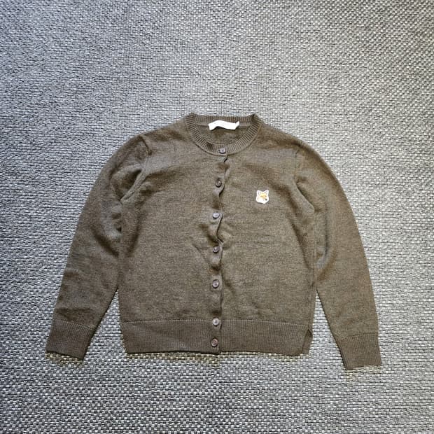 여성 메종키츠네 폭스 자수 가디건 2사이즈