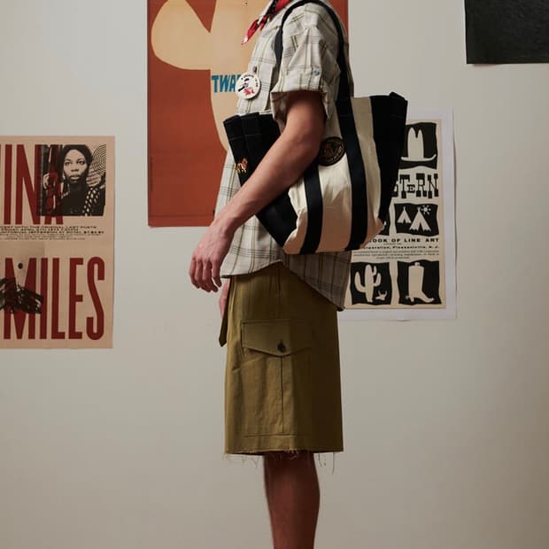 [남녀공용]비욘드클로젯 핸드 메이드 와펜 디테일 투웨이 백 블랙