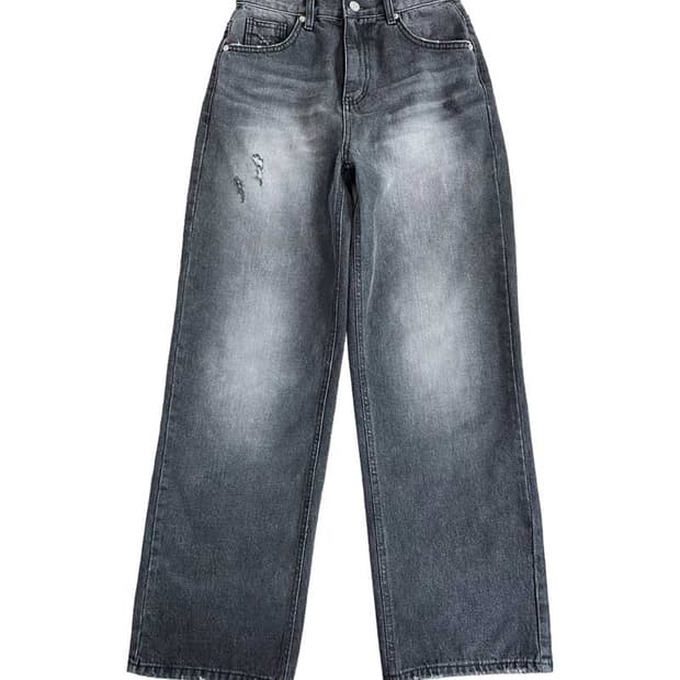 애즈온 SIGNATURE DENIM PANTS BLACK 시그니처 데님