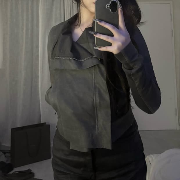 릭오웬스 레더자켓 40