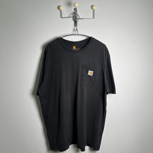 Carhartt 칼하트 오리지널핏 블랙 포켓 반팔 티셔츠 L