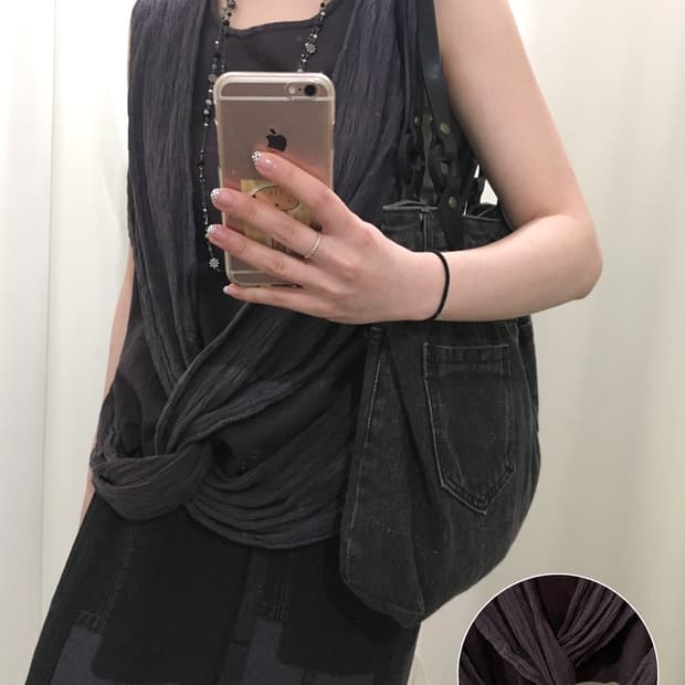 riraku draped sleeveless