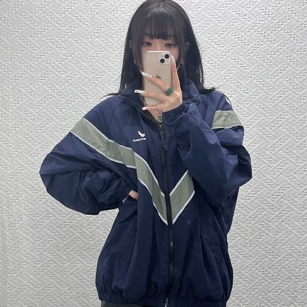 미공군 IPFU 에어포스 레트로 배색 바람막이 자켓 XL C10819