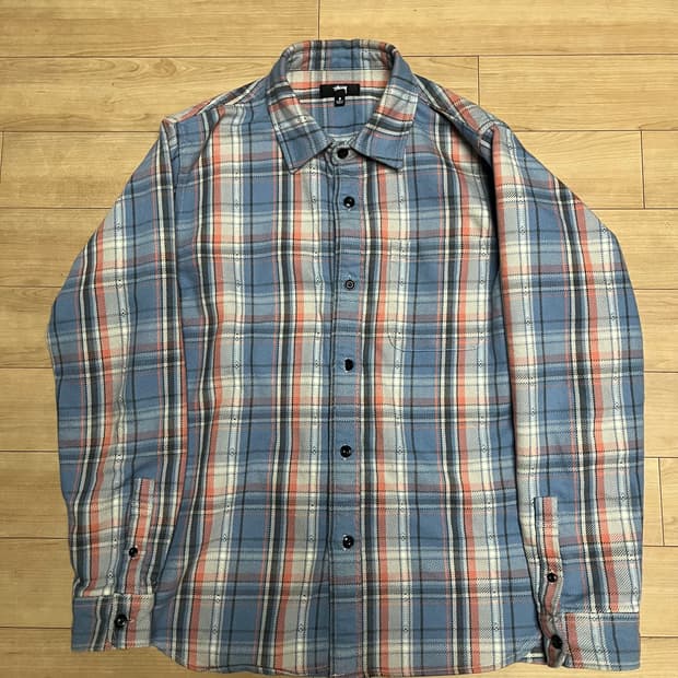 스투시 dan 단 워시드 플레이드 셔츠