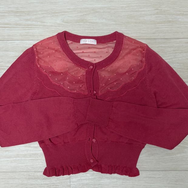 리즈리사 도트 가디건