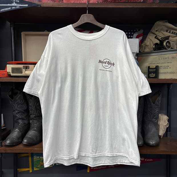 00s 하드락카페 바하마 나소 웨이브 크루즈 프린팅 티셔츠 N1207