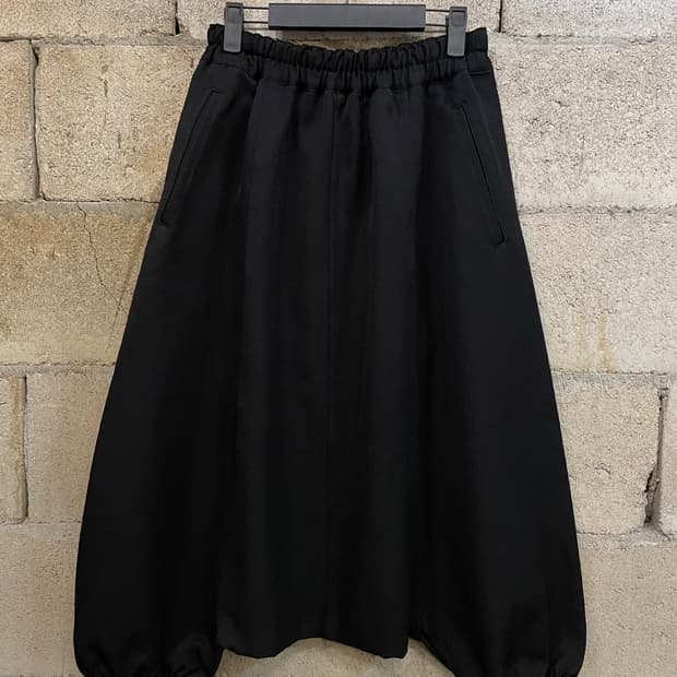 꼼데가르송 블랙 사루엘 팬츠 