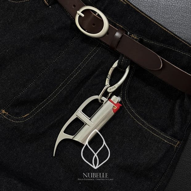 🌗 lighter case keyring / 스틸 라이터 케이스 키링