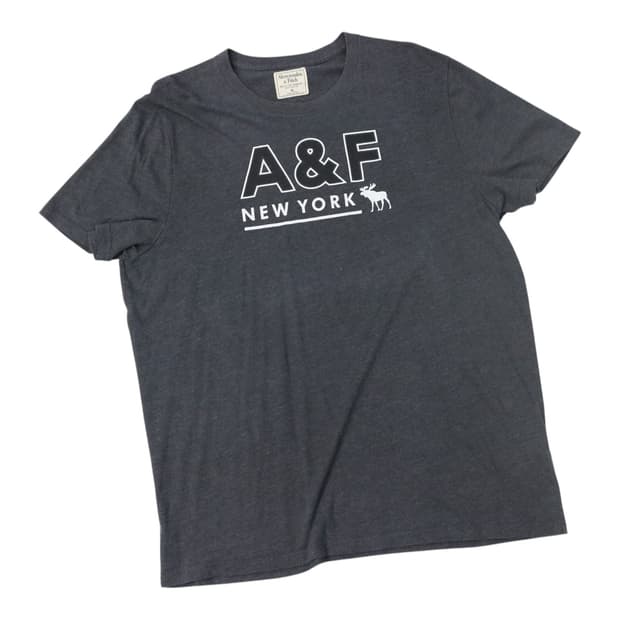 아베크롬비 앤 피치 뉴욕 머슬핏 챠콜 티셔츠 (XL)
