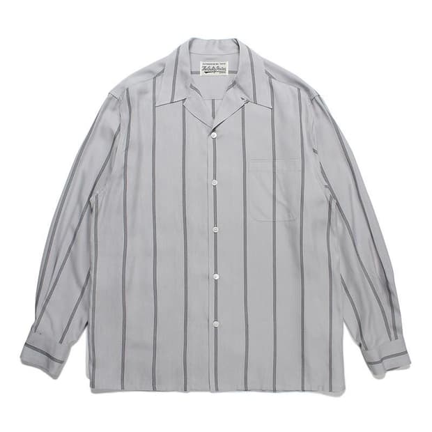 wackomaria STRIPED OPEN COLLAR SHIRT