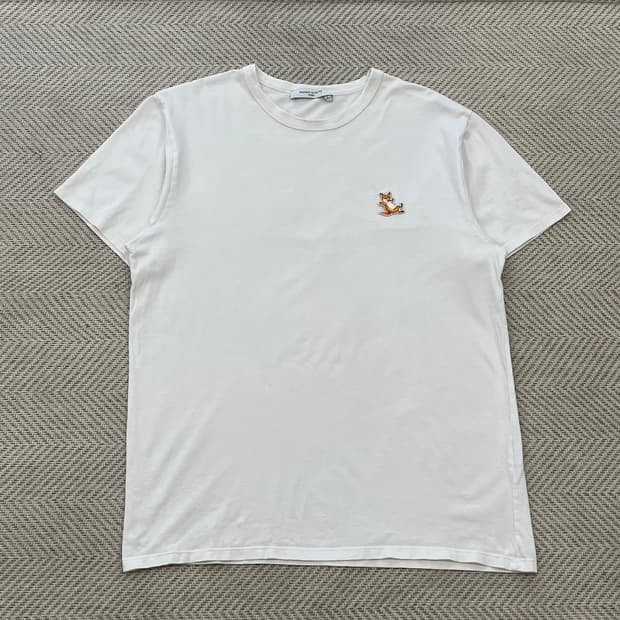 메종키츠네 폭스 로고 반팔티 r3265