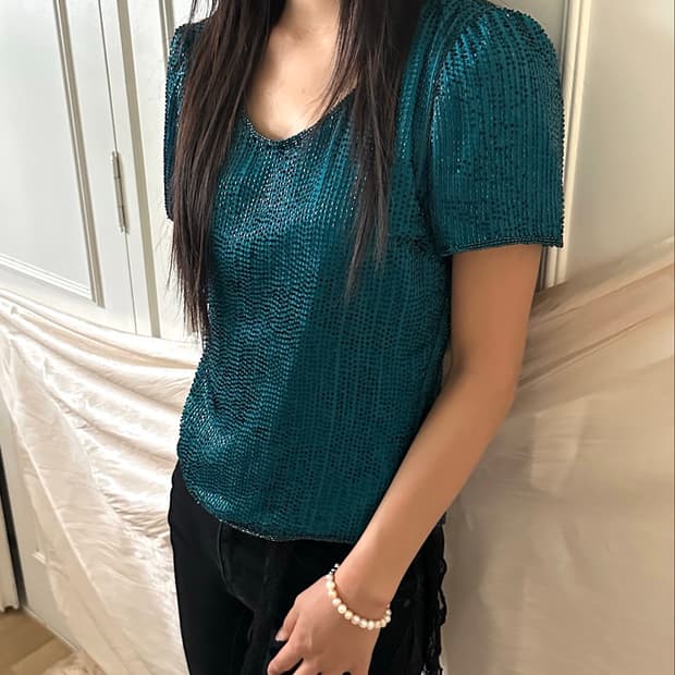 90's vintage spangle top