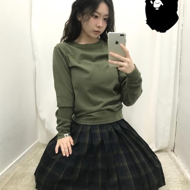Bape khaki Saru Long Sleeves